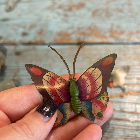 Vintage mixed lot of butterfly refrigerator magnets 6 pieces - Picture 7 of 8